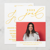 INVITATION GRADUELLE DE CALLIGRAPHIE WHIMSIQUE (Devant / Derrière)