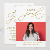 INVITATION GRADUELLE DE CALLIGRAPHIE WHIMSIQUE (Devant / Derrière)