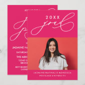 INVITATION GRADUELLE DE CALLIGRAPHIE WHIMSIQUE (Devant / Derrière)