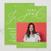 INVITATION GRADUELLE DE CALLIGRAPHIE WHIMSIQUE (Devant / Derrière)