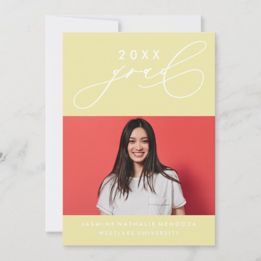 INVITATION GRADUELLE DE CALLIGRAPHIE WHIMSIQUE (Devant)