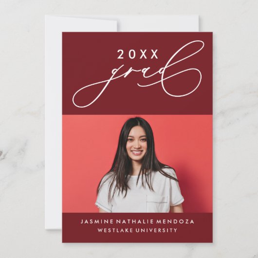 INVITATION GRADUELLE DE CALLIGRAPHIE WHIMSIQUE (Devant)