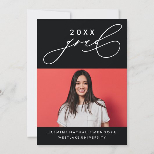 INVITATION GRADUELLE DE CALLIGRAPHIE WHIMSIQUE (Devant)