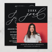 INVITATION GRADUELLE DE CALLIGRAPHIE WHIMSIQUE (Devant / Derrière)