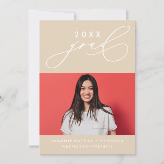 INVITATION GRADUELLE DE CALLIGRAPHIE WHIMSIQUE (Devant)