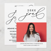 INVITATION GRADUELLE DE CALLIGRAPHIE WHIMSIQUE (Devant / Derrière)