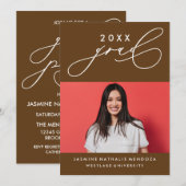 INVITATION GRADUELLE DE CALLIGRAPHIE WHIMSIQUE (Devant / Derrière)