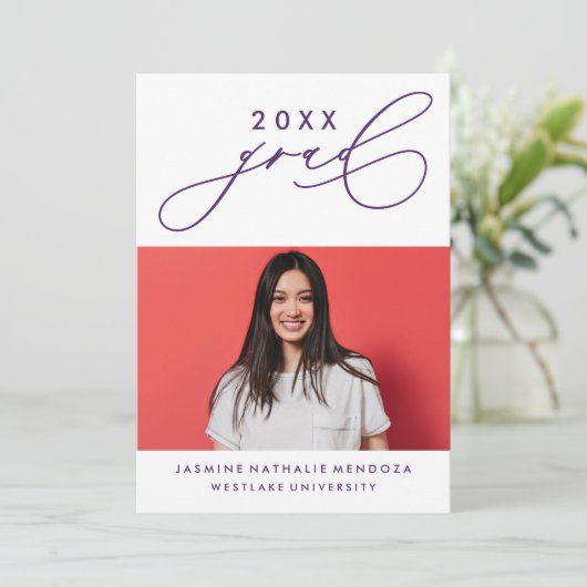 INVITATION GRADUELLE DE CALLIGRAPHIE WHIMSIQUE (Debout devant)