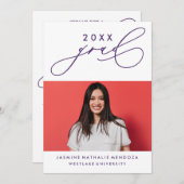 INVITATION GRADUELLE DE CALLIGRAPHIE WHIMSIQUE (Devant / Derrière)