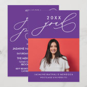 INVITATION GRADUELLE DE CALLIGRAPHIE WHIMSIQUE (Devant / Derrière)