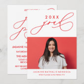 INVITATION GRADUELLE DE CALLIGRAPHIE WHIMSIQUE (Devant / Derrière)