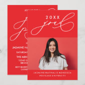 INVITATION GRADUELLE DE CALLIGRAPHIE WHIMSIQUE (Devant / Derrière)