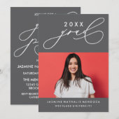 INVITATION GRADUELLE DE CALLIGRAPHIE WHIMSIQUE (Devant / Derrière)