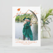 Invitation Gradués d'Arc moderne Double Graduation Party (Debout devant)