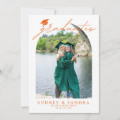 Invitation Gradués d'Arc moderne Double Graduation Party (Devant)