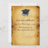 Invitation GRADUM MODÈLE PHOTO PARCHEMENT Brown cire Sceau (Dos)