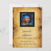 Invitation GRADUM MODÈLE PHOTO PARCHEMENT rouge Cire Sceau (Dos)