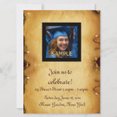 Invitation GRADUM MODÈLE PHOTO PARCHEMENT rouge Cire Sceau (Dos)