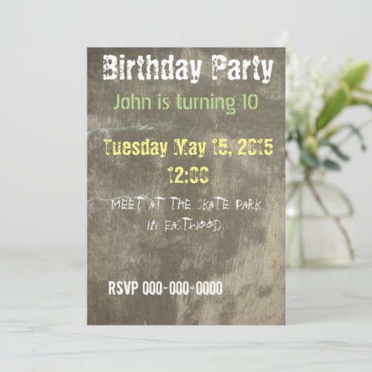 Invitation Graffiti (Debout devant)