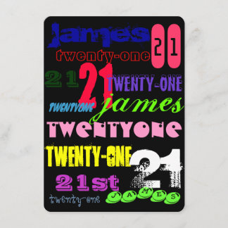 Invitation Graffiti 21ème sur le noir