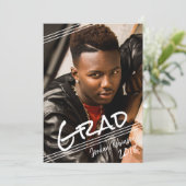 Invitation Graffiti Art Lettré à la main GRAD Photo Graduatio (Debout devant)