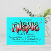 Invitation Graffiti Clair Douze (Debout devant)