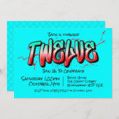 Invitation Graffiti Clair Douze (Devant / Derrière)