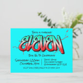 Invitation Graffiti Clair Eleven (Debout devant)