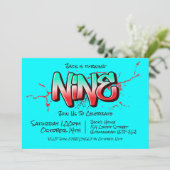 Invitation Graffiti Clair Neuf (Debout devant)