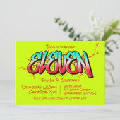 Invitation Graffiti Clair Onze (Debout devant)