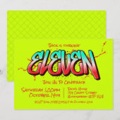 Invitation Graffiti Clair Onze (Devant / Derrière)