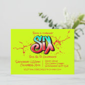 Invitation Graffiti Clair Six (Debout devant)