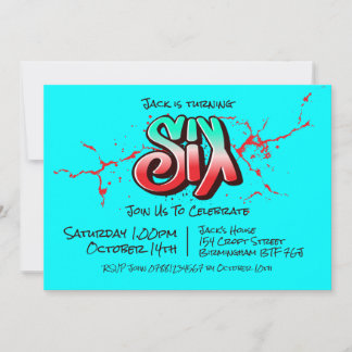 Invitation Graffiti Clair Six