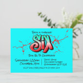 Invitation Graffiti Clair Six (Debout devant)