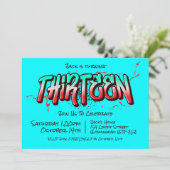 Invitation Graffiti Clair Treize (Debout devant)