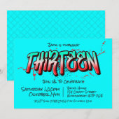 Invitation Graffiti Clair Treize (Devant / Derrière)