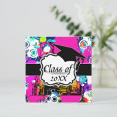 Invitation graffiti de ville urbaine peinture splatter gradua (Debout devant)