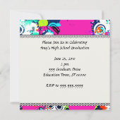 Invitation graffiti de ville urbaine peinture splatter gradua (Dos)