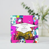 Invitation graffiti de ville urbaine peinture splatter gradua (Debout devant)