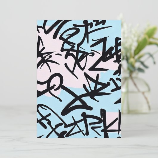 Invitation Graffiti moderne (Debout devant)