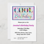 Invitation Graffiti Moderne Anniversaire Coloré et Cool (Devant)