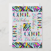 Invitation Graffiti Moderne Anniversaire Coloré et Cool (Dos)