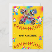 Invitation Graffiti skateboard baseball fête colorée jaune (Dos)