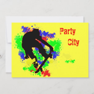 Invitation Graffiti Splotch Skateboard