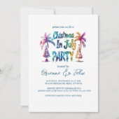 Invitation Graffiti Style Noël à la fête de juillet (Devant)