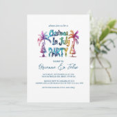 Invitation Graffiti Style Noël à la fête de juillet (Debout devant)