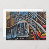 Invitation Graffiti urbain dans le métro (Devant / Derrière)