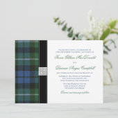 Invitation Graham de Montrose Ancien Mariage celtique Tartan (Debout devant)