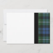 Invitation Graham de Montrose Ancien Mariage celtique Tartan (Dos)