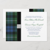 Invitation Graham de Montrose Ancien Mariage celtique Tartan (Devant / Derrière)